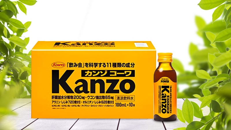 Nước uống bổ gan Kowa Kanzo Nhật bản (Hộp 10 chai x 100ml)