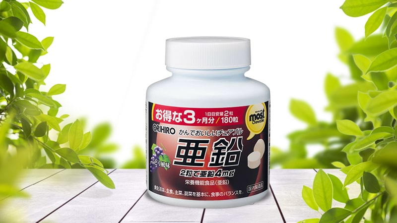 viên uống bổ sung kẽm Orihiro Most Chewable