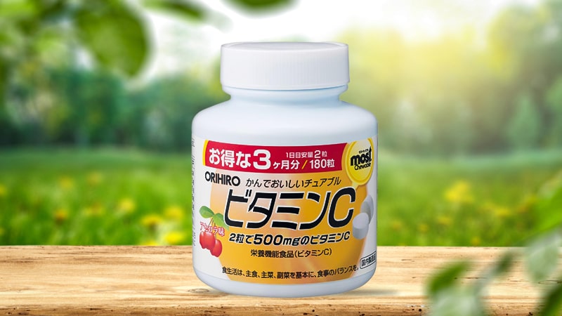 Viên uống bổ sung vitamin C Orihiro Most Chewable 180 viên (vị cherry