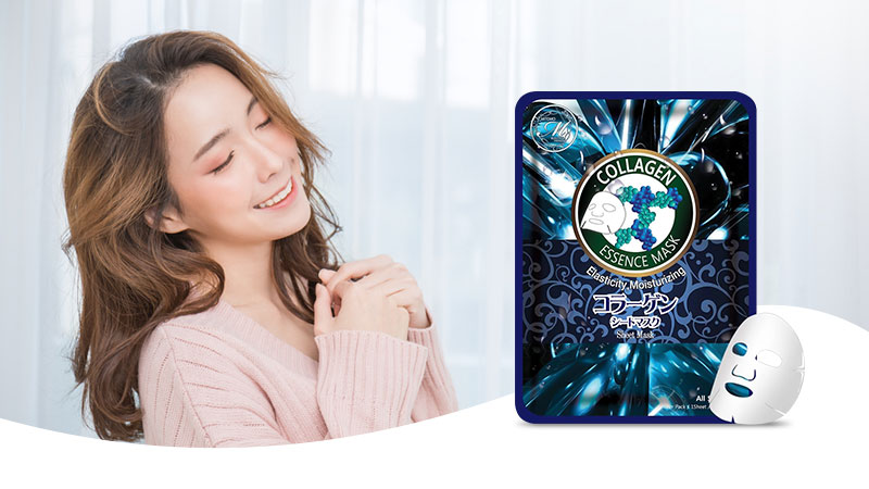 Mặt nạ dưỡng ẩm Mitomo Natural Collagen Elasticity Moisturizing 1 miếng