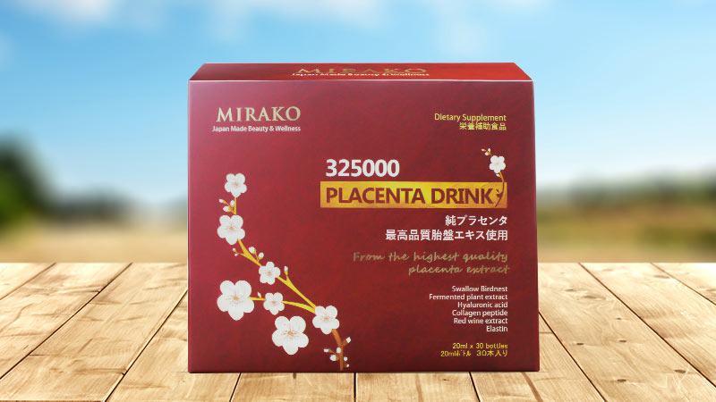 Nước uống nhau thai Mirako Placenta 325000mg (Hộp 30 chai x 20ml)