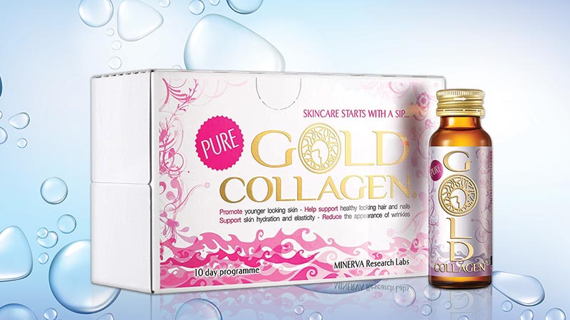 Nước uống Gold Collagen Pure Nhật Bản (Hộp 10 chai x 50ml)
