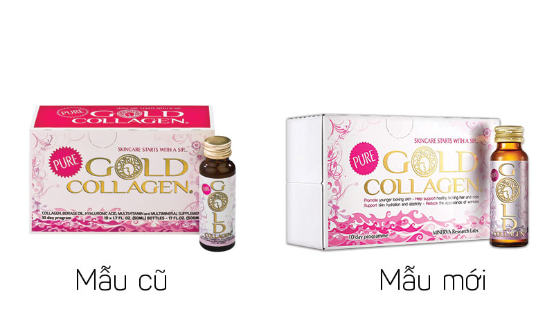 Nước uống Gold Collagen Pure Nhật Bản (Hộp 10 chai x 50ml)