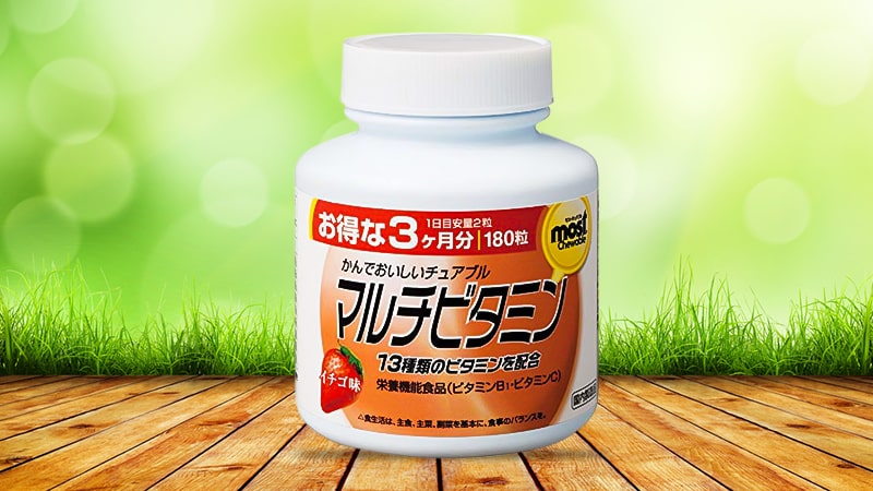 Viên uống bổ sung Vitamin Orihiro Most Chewable 180 viên (Vị dâu)