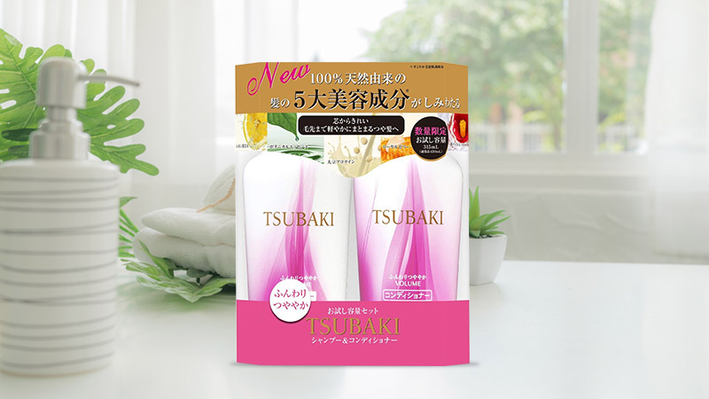 Bộ dầu gội và dầu xả bồng bềnh chắc khỏe Shiseido Tsubaki Volume 450ml