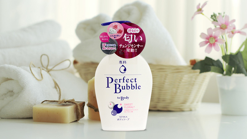 Sữa tắm Senka Perfect Bubble For Body Sweet Floral 500ml