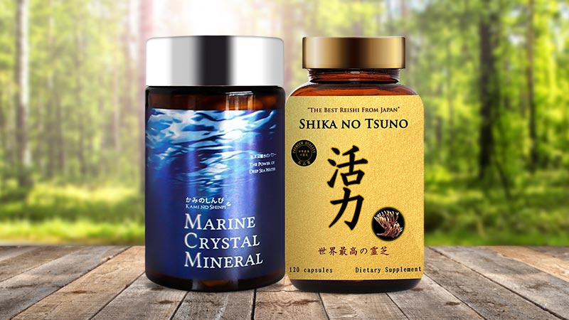 Bộ đôi tăng cường sức khỏe, phục hồi thể lực Mirako Organic Shika No Tsuno 120 viên và Marine Crystal Mineral 120 viên