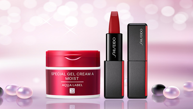 Bộ đôi tô điểm nhan sắc hiện đại kem dưỡng Shiseido Aqualabel 90g và son lỳ Shiseido ModernMatte Powder 4g