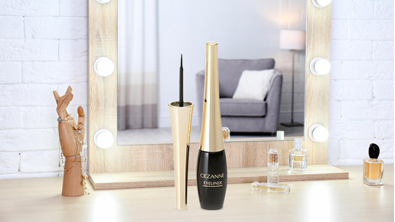 Bút kẻ mắt sợi mảnh Cezanne Long Fit Liner 4.5g (Màu đen)