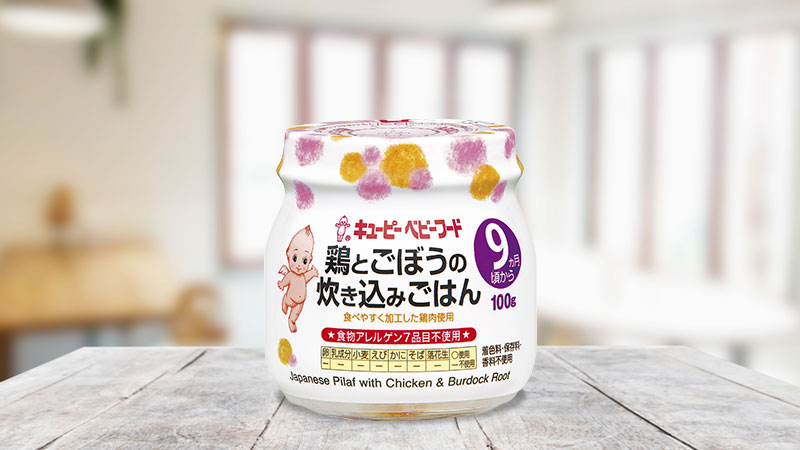Cơm hầm gà và củ ngưu bàng kiểu Nhật Kewpie 100g (Cho trẻ từ 9 tháng)