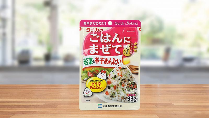 Gia vị rắc cơm rau củ trứng cá tuyết, mù tạt Tanaka 33g