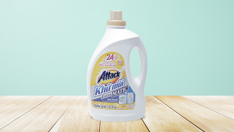Nước giặt khử mùi lồng giặt Attack Extra Matic 2.3kg