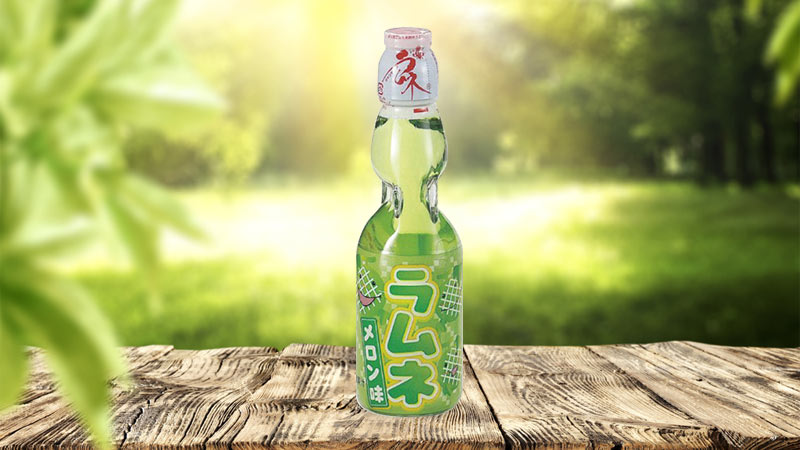 Soda hương dưa lưới Hata Kosen Ramune 200ml