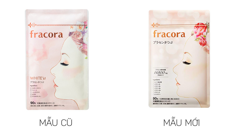 Viên uống trắng da Fracora White Placenta 90 viên