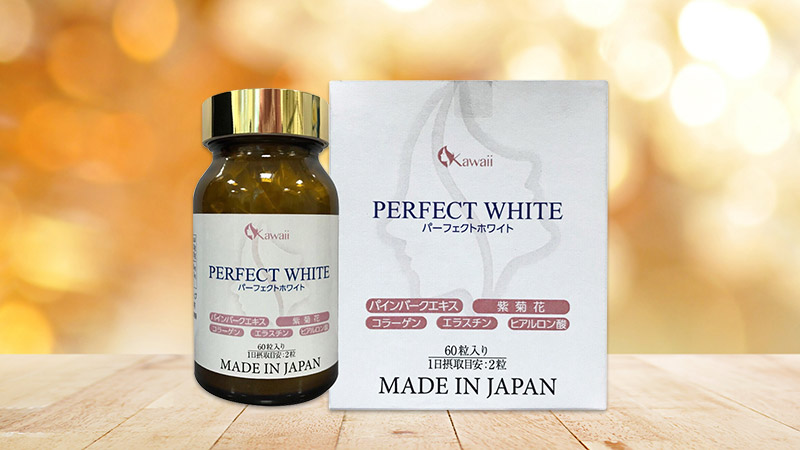 Viên uống trắng da ngăn ngừa lão hóa Kawaii Perfect White 60 viên