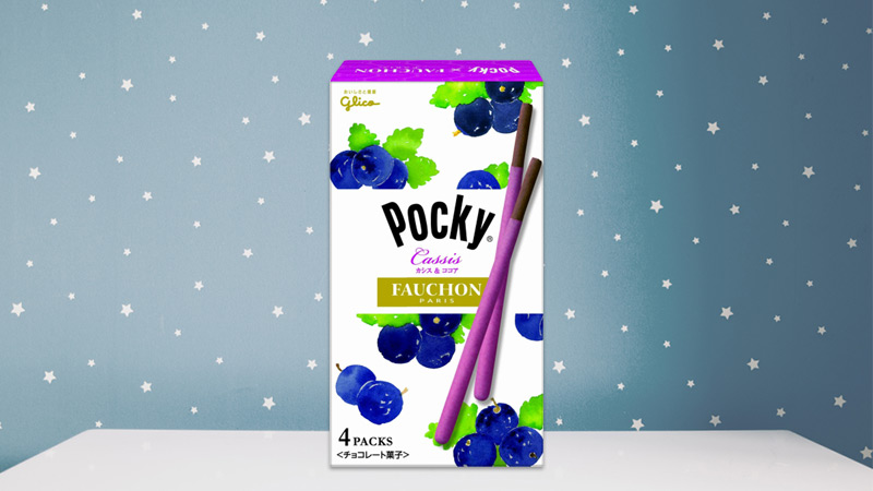 Bánh que vị cassis và ca cao Glico Pocky Fauchon 4 gói