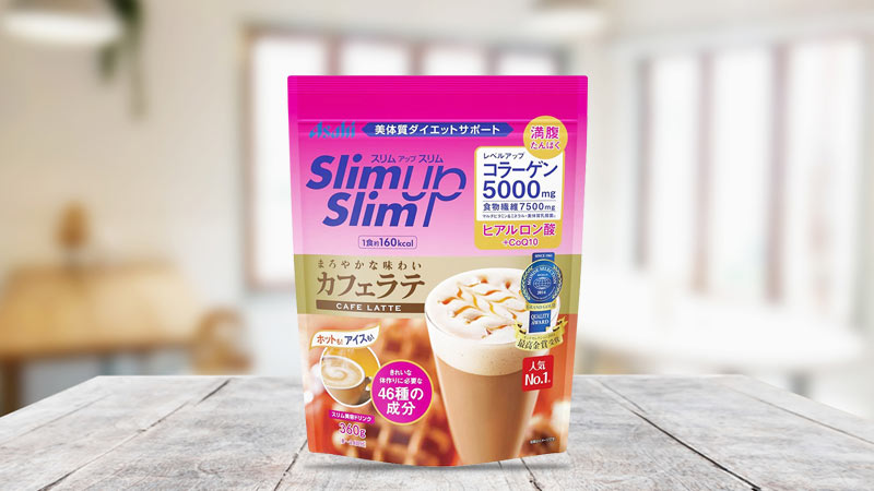 Bột uống hỗ trợ ăn kiêng và đẹp da vị latte Asahi Slim Up Slim 300g