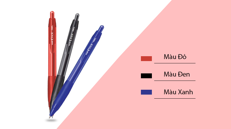 Combo 3 bút bi bấm Uni Click Gel XSG-R7