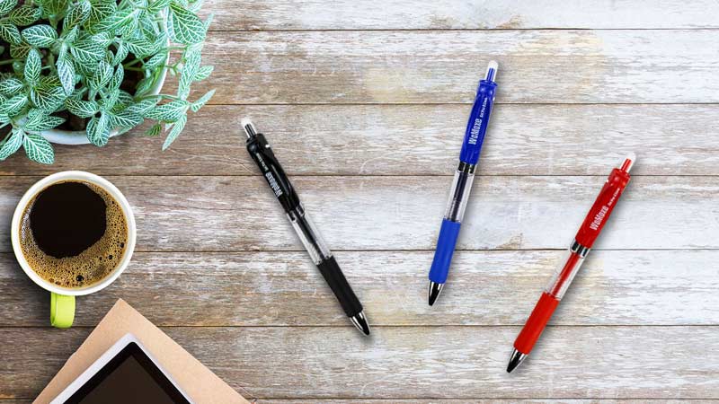 Combo 3 bút bi bấm Uni Lacknock Grip SN-101
