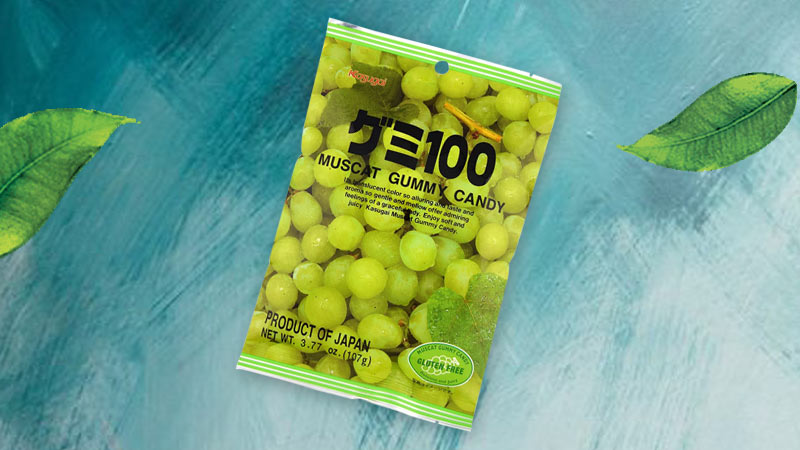 Kẹo dẻo vị nho xanh Kasugai Gummy Muscat 113g