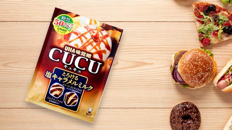 Kẹo sữa vị caramen mặn Uha Mikakuto Cucu 75g