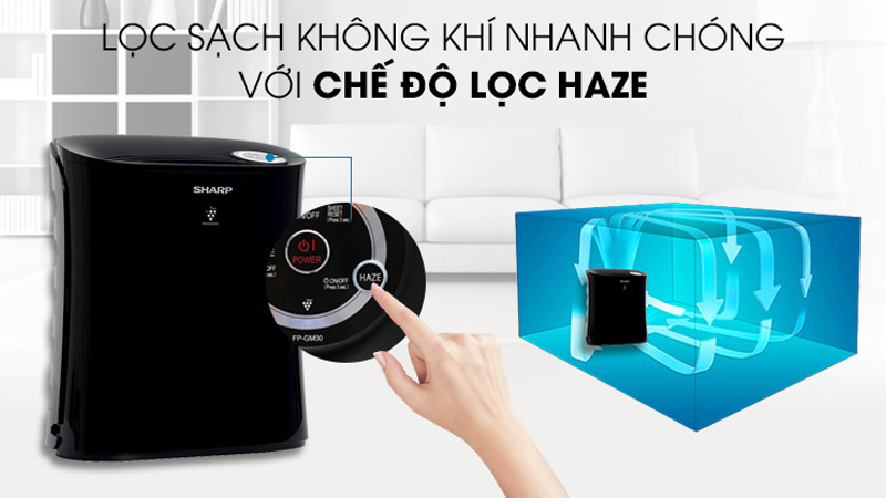 Máy lọc không khí bắt muỗi Sharp FP-GM30E-B