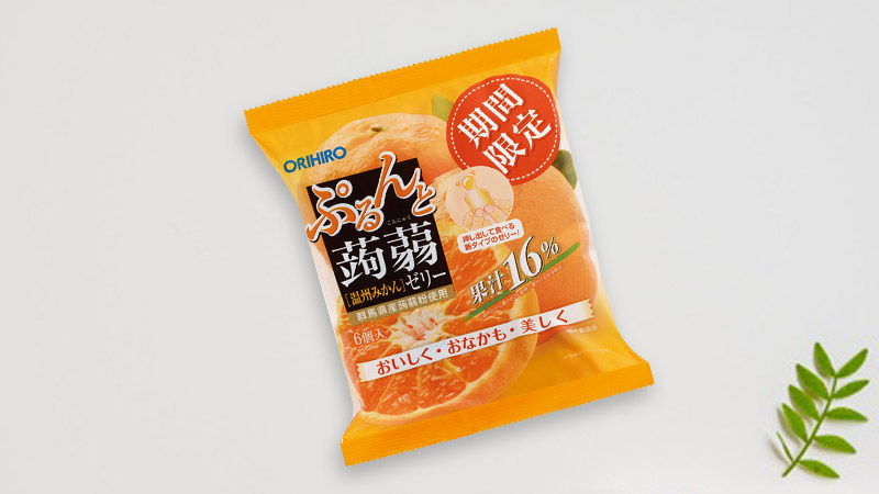 Thạch rau câu vị cam Orihiro Jelly Orange 6 cái