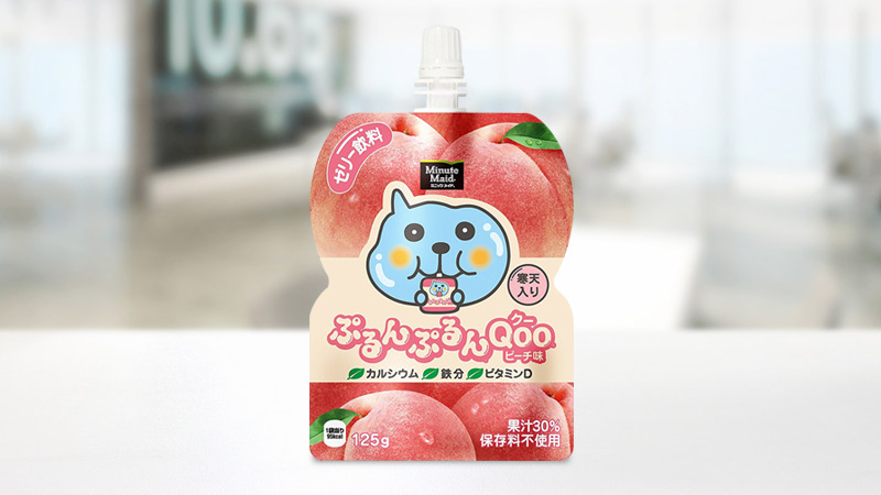 thạch rau câu vị đào Qoo Pouch Peach 125g