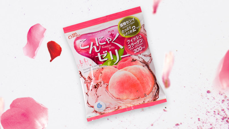 Thạch rau câu vị đào Konjak Jelly Peach 108g