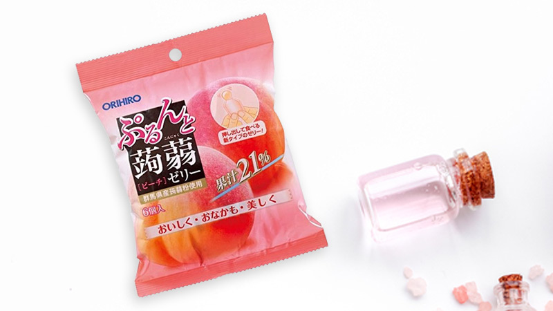 Thạch rau câu vị đào Orihiro Peach Jelly 6 cái