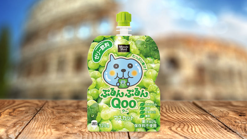 Thạch rau câu vị nho xanh Coca-Cola Qoo Pouch Muscat 125g