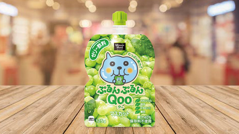 Thạch rau câu vị nho xanh Coca-Cola Qoo Pouch Muscat 125g