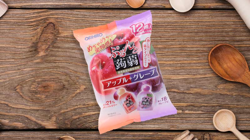 Thạch rau câu vị táo nho Orihiro Jelly 12 cái