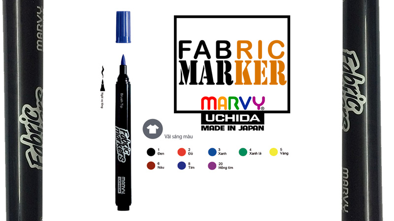 Combo 3 bút vẽ vải Marvy Uchida Fabric Markers 530