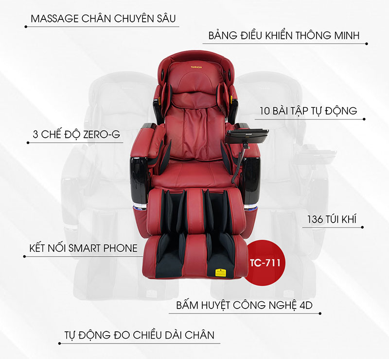 Ghế massage toàn thân Tokuyo 4D Plus TC-711