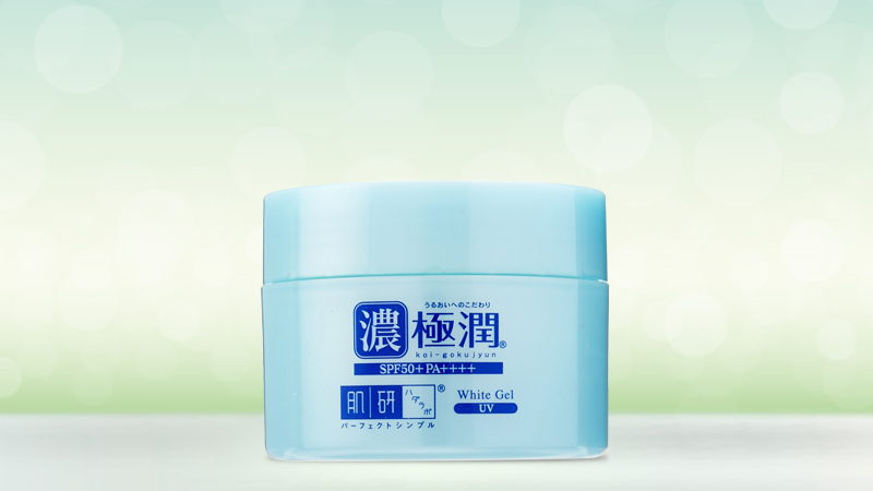 Kem dưỡng ẩm chống nắng Rohto Hada Labo Koi-Gokujyun UV White Gel SPF50+ PA++++ 90g