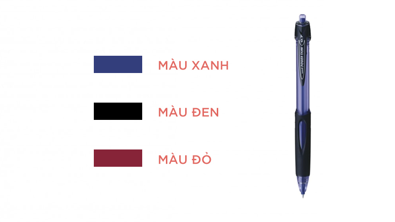 Combo 3 bút bi bấm Uni Power Tank SN-227 0.7mm
