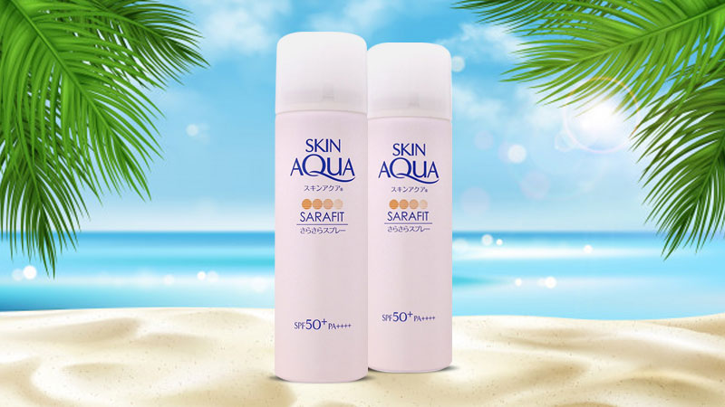 Xịt chống nắng Rohto Skin Aqua Sara-Fit UV Spray Floral SPF50+/PA++++ 50g