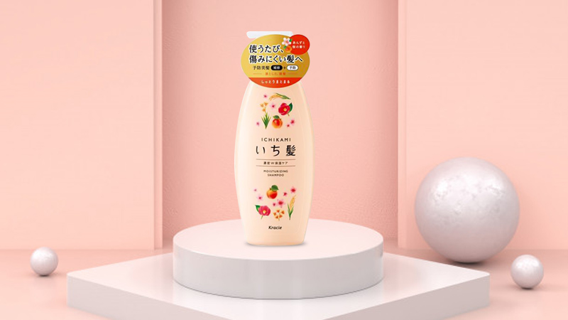 Dầu gội dưỡng ẩm Kracie Ichikami 480ml (Màu vàng cam)