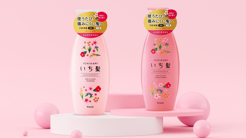 Bộ đôi dầu gội và dầu xả Kracie Ichikami 480ml