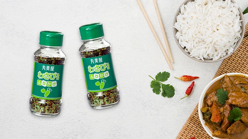 Gia vị rắc cơm vị mù tạt Wasabi Marumiya 100g