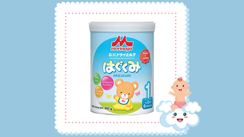 Sữa Morinaga Hagukumi số 1 Nhật Bản 850g (Cho bé 0 - 6 tháng)