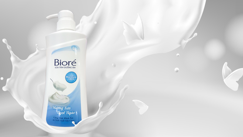 Sữa tắm dưỡng ẩm mịn da hương sữa Bioré 530g