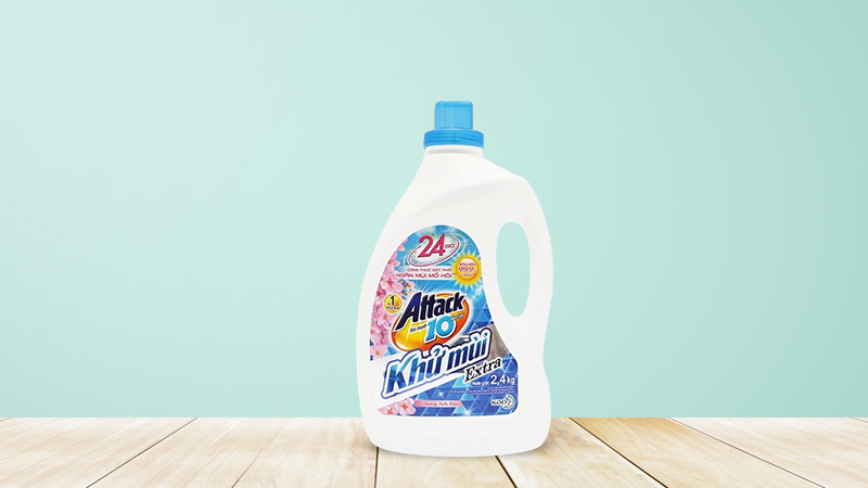 Nước giặt khử mùi hương anh đào Attack Extra 2.4kg
