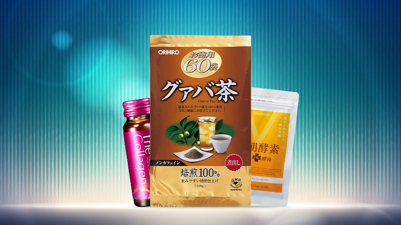 Liệu trình da đẹp, dáng thon với viên Enzyme Kaicho, trà lá ổi Orihiro & The Collagen