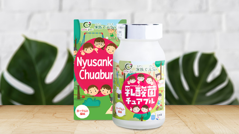 Kẹo ngậm bổ sung lợi khuẩn Genki Fami Nyusankin Chuaburu 30 viên