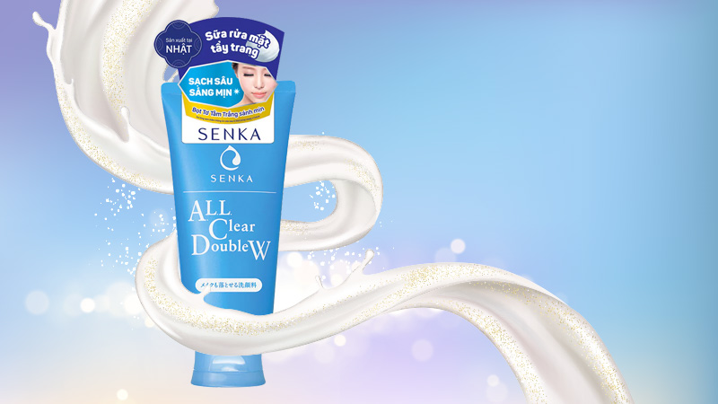 Sữa rửa mặt tẩy trang Senka Perfect Double Wash 120g