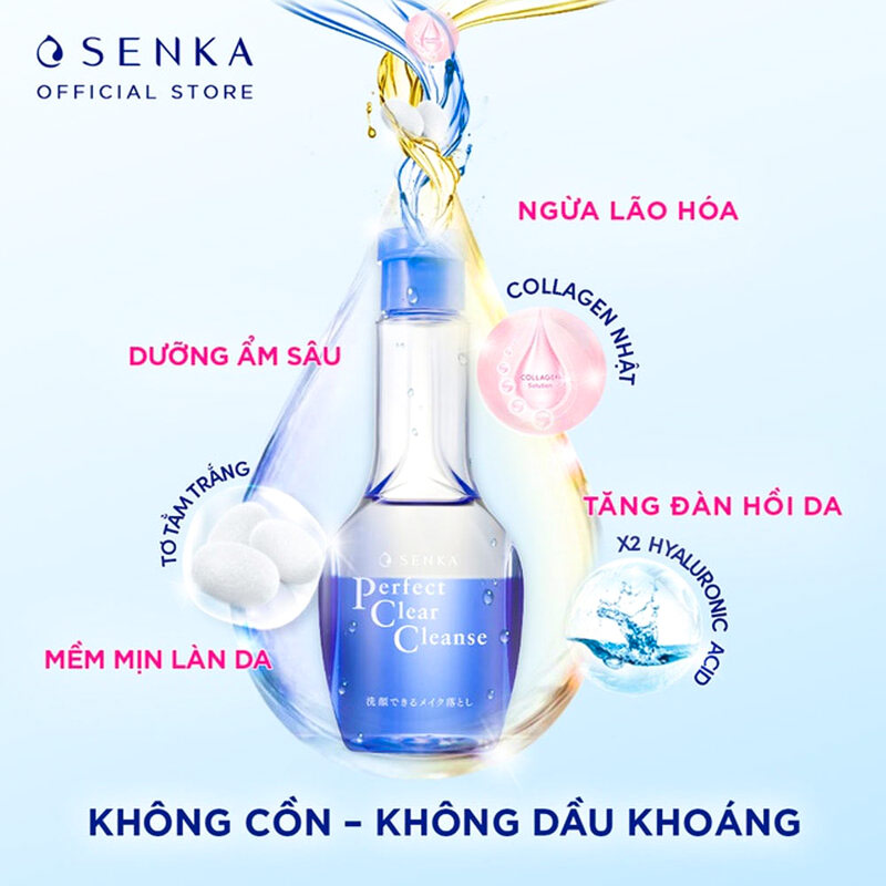 Gel rửa mặt tẩy trang Senka Perfect Clear Cleanse 170ml