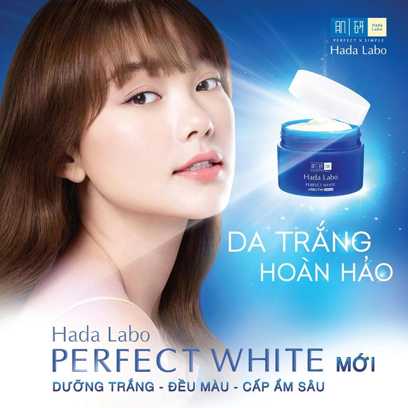 Kem dưỡng trắng da Hada Labo Perfect White Arbutin Cream 50g