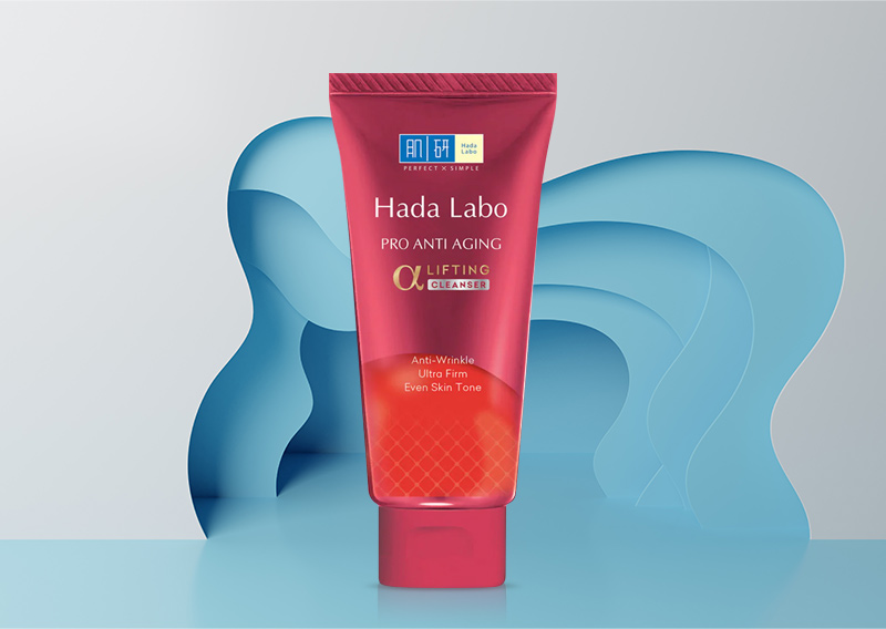 Kem rửa mặt ngừa lão hóa Hada Labo Pro Anti Aging α Lifting Cleanser 80g
